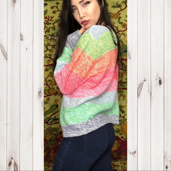 Tops - 🌈Rainbow Knitted Long Sleeve!🌈